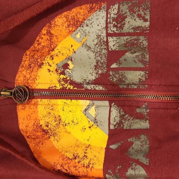 DAKINE Women's M Maroon Zip-Up Hoodie with Sunrise Graphic - Picture 4 of 9